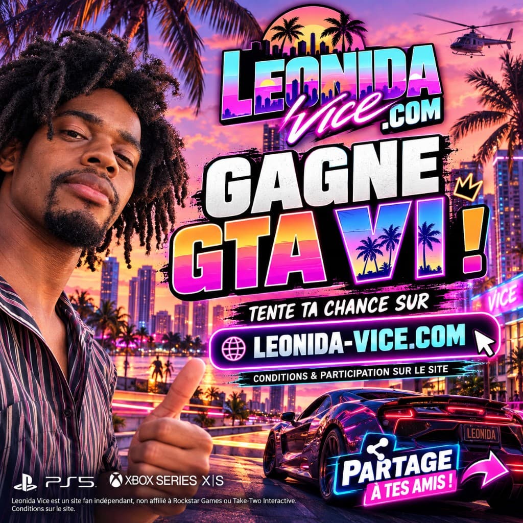 Bannière concours — gagne GTA VI sur Leonida Vice