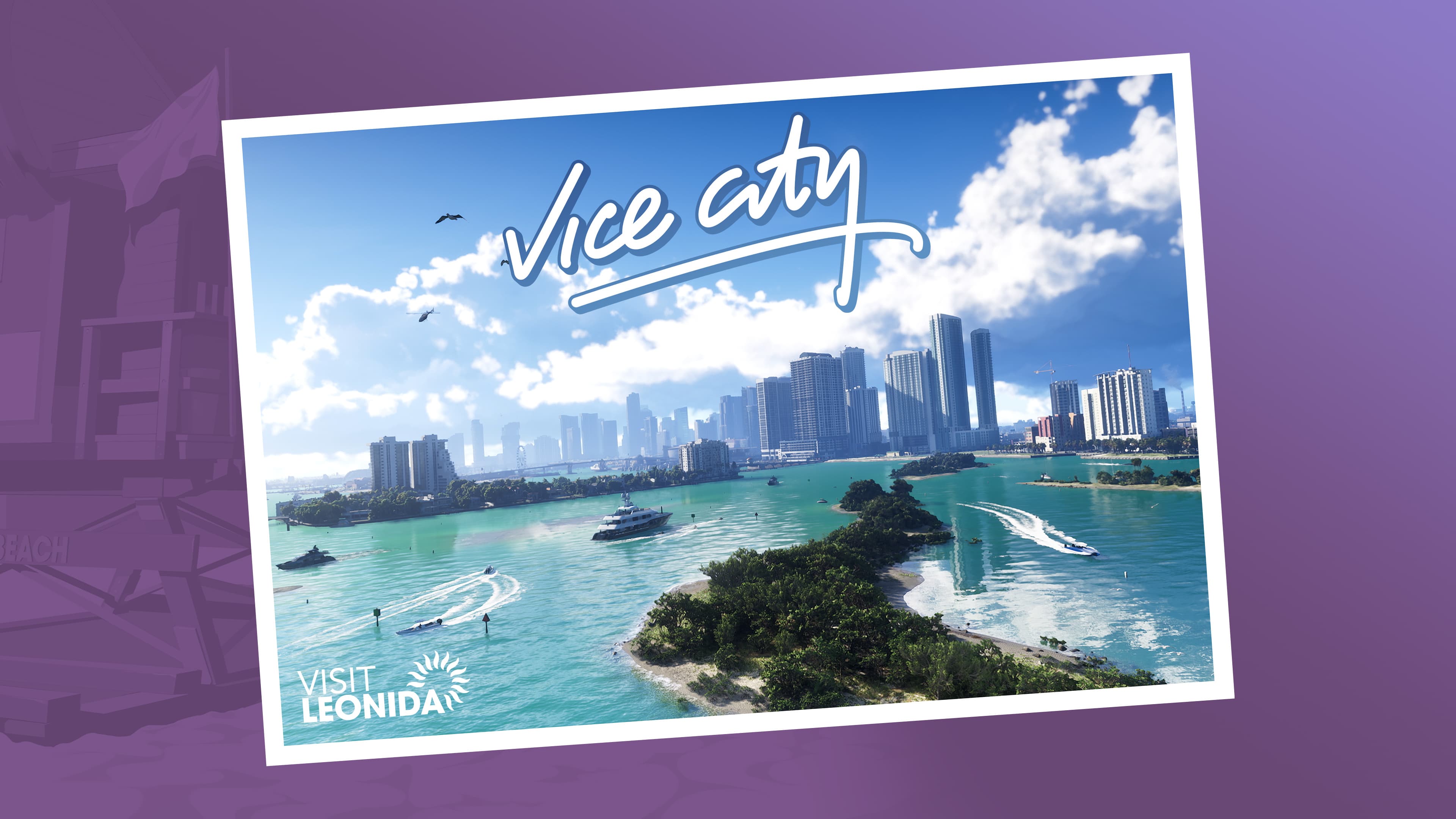 Carte postale Vice City — artwork officiel